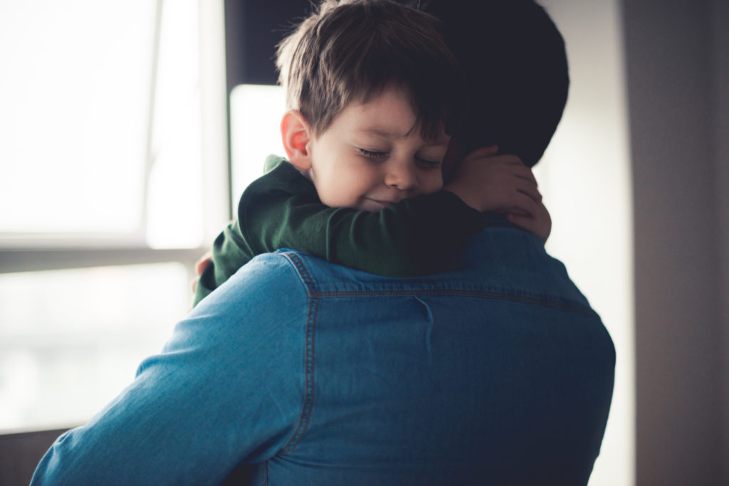 Feeling happy in dad's arms